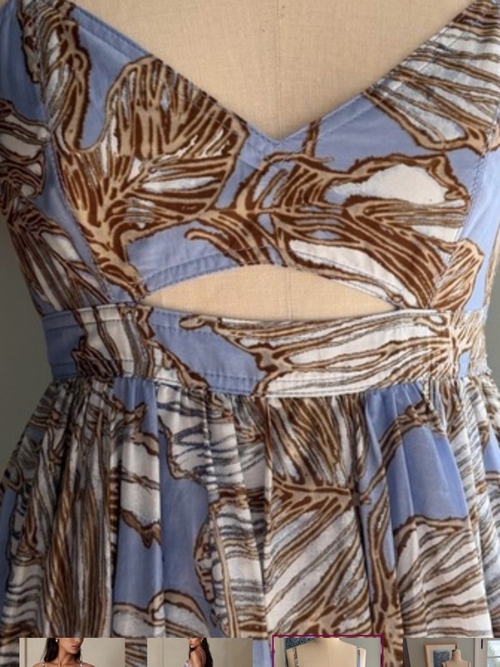 Banana Republic Dresses & Skirts - Banana Republic Light Blue Floral Cutout Maxi Sundress Size 14 New
